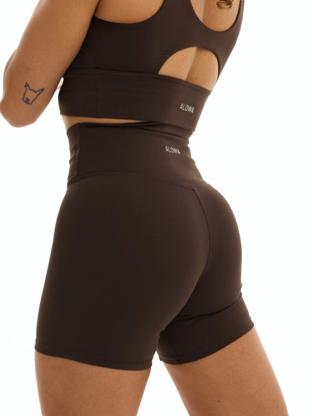 ALOWA Kayli Biker 5" Dark Truffle Brown